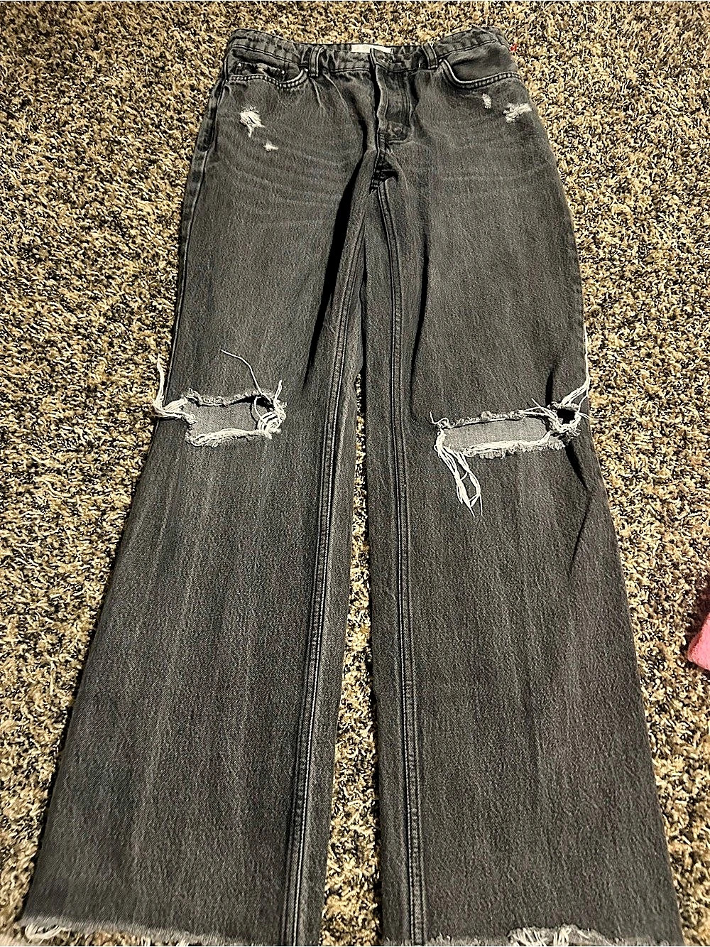 Free people'90s Boyfriend Jean Distressed Wide Leg Jeans Waist 28